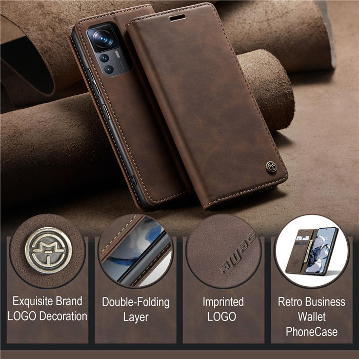 CaseMe Xiaomi 12T/12T Pro Wallet Kickstand Magnetic Flip Case