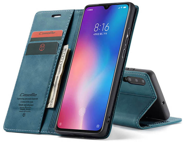 CaseMe Xiaomi Mi 9 Wallet Kickstand Magnetic Flip Leather Case