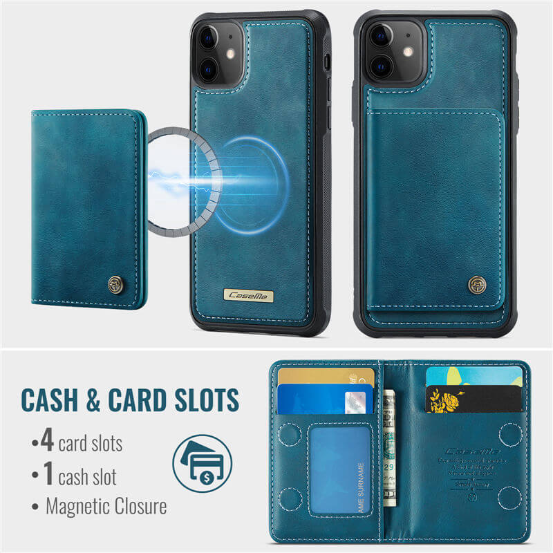 CaseMe iPhone 11 2-in-1 Detachable Magnetic Wallet Case