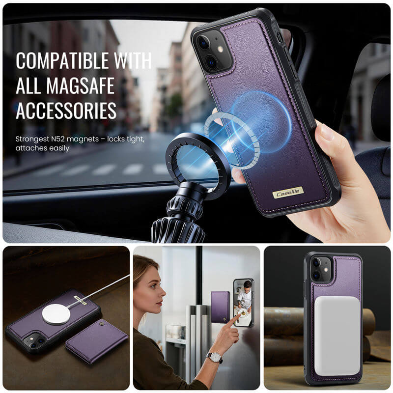 CaseMe iPhone 11 2-in-1 Detachable Magnetic Wallet Case