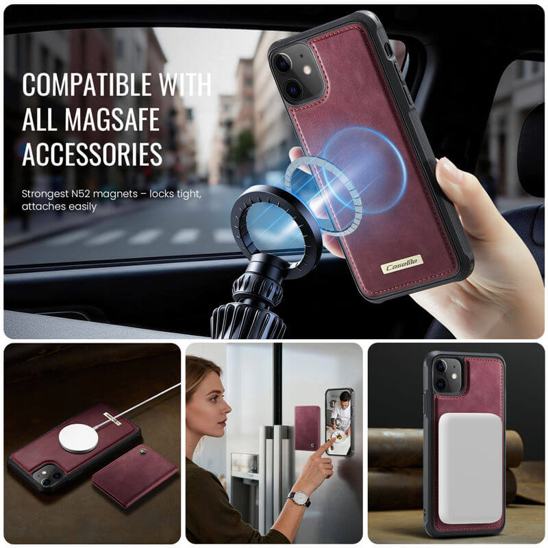 CaseMe iPhone 11 2-in-1 Detachable Magnetic Wallet Case