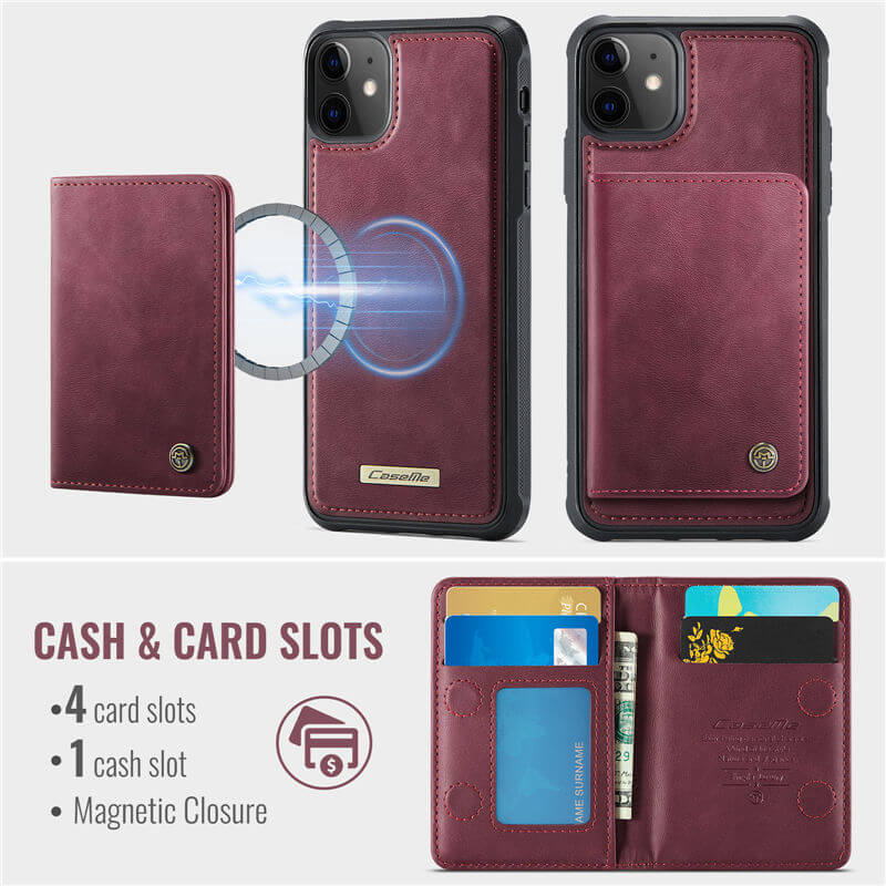 CaseMe iPhone 11 2-in-1 Detachable Magnetic Wallet Case
