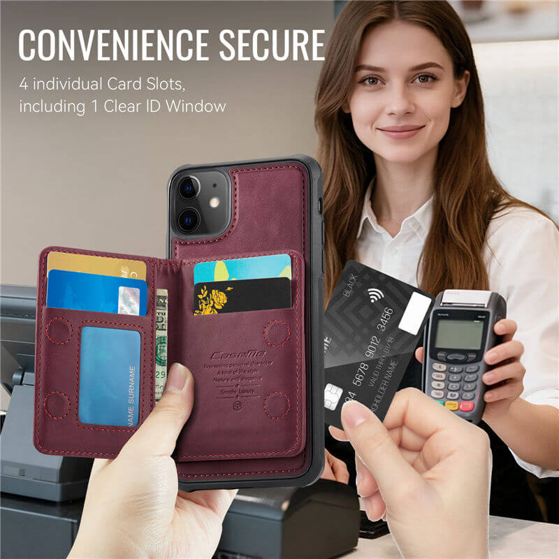 CaseMe iPhone 11 2-in-1 Detachable Magnetic Wallet Case