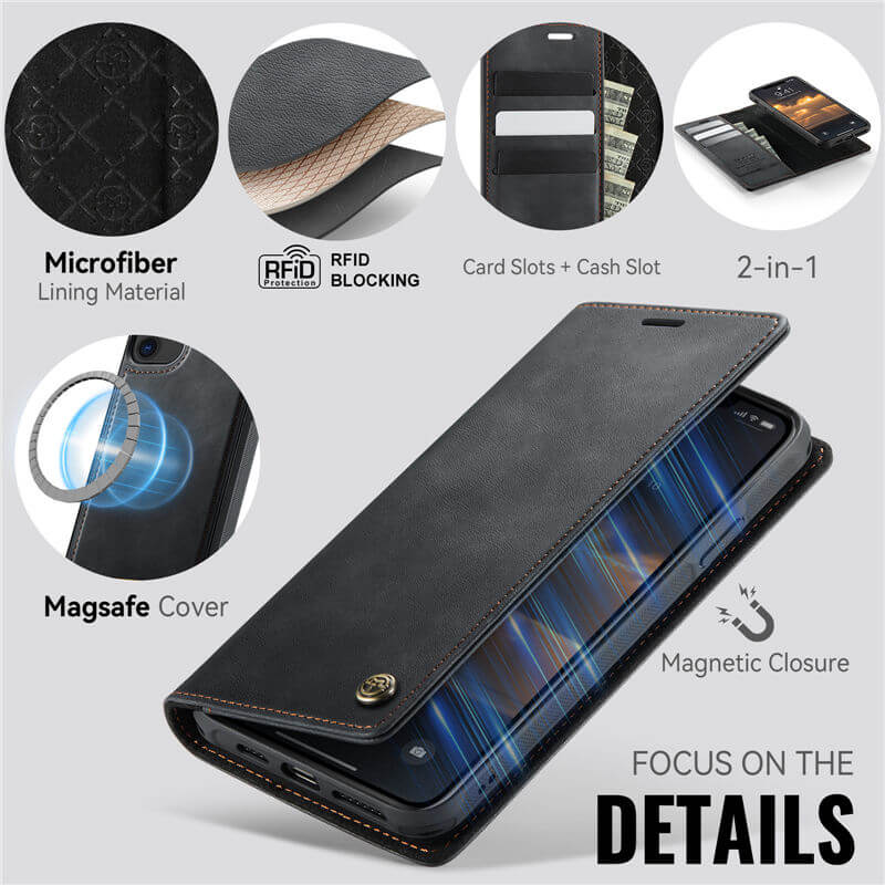 CaseMe iPhone 11 2-in-1 Magnetic Wallet Case