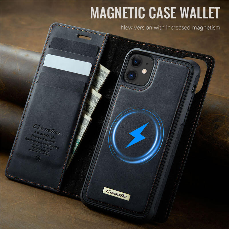 CaseMe iPhone 11 2-in-1 Magnetic Wallet Case