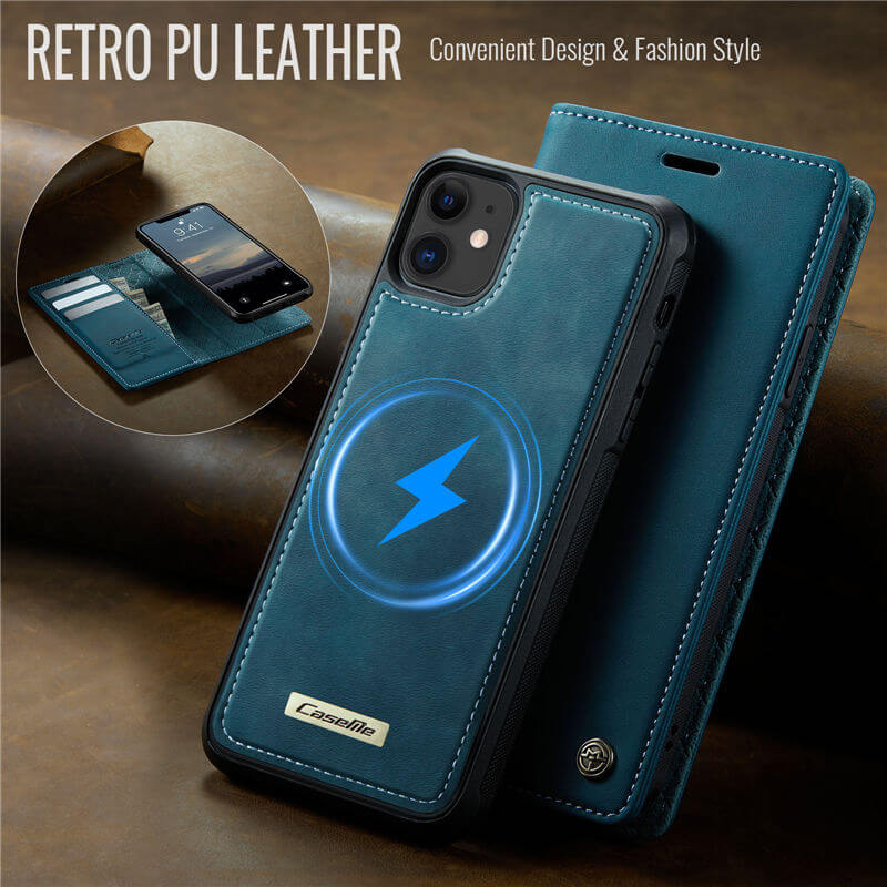 CaseMe iPhone 11 2-in-1 Magnetic Wallet Case