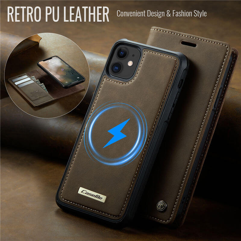 CaseMe iPhone 11 2-in-1 Magnetic Wallet Case