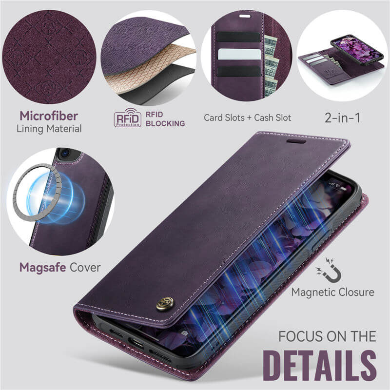 CaseMe iPhone 11 2-in-1 Magnetic Wallet Case