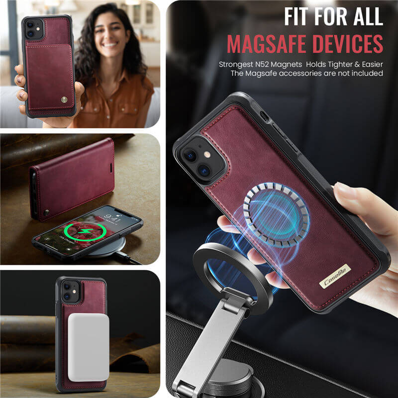 CaseMe iPhone 11 2-in-1 Magnetic Wallet Case