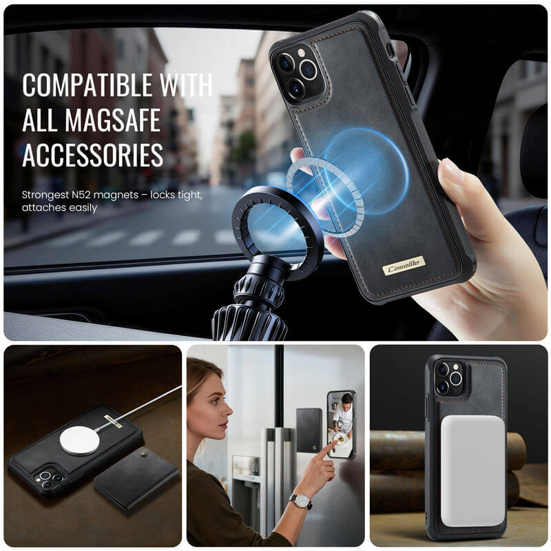 CaseMe iPhone 11 Pro Max 2-in-1 Detachable Magnetic Wallet Case