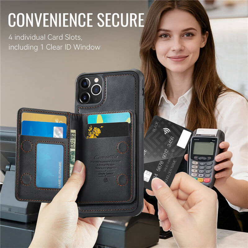 CaseMe iPhone 11 Pro Max 2-in-1 Detachable Magnetic Wallet Case