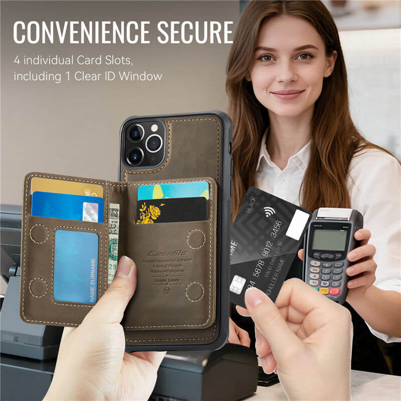 CaseMe iPhone 11 Pro Max 2-in-1 Detachable Magnetic Wallet Case