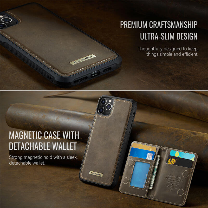 CaseMe iPhone 11 Pro Max 2-in-1 Detachable Magnetic Wallet Case