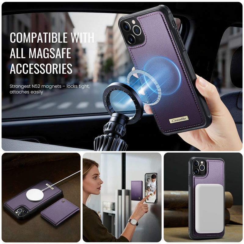 CaseMe iPhone 11 Pro Max 2-in-1 Detachable Magnetic Wallet Case