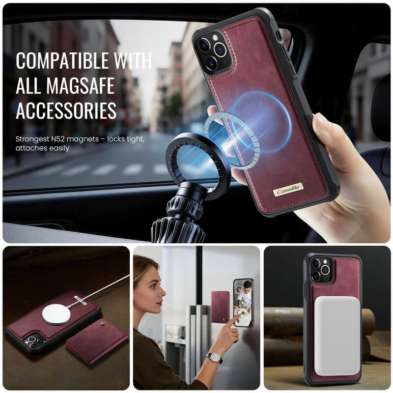 CaseMe iPhone 11 Pro Max 2-in-1 Detachable Magnetic Wallet Case