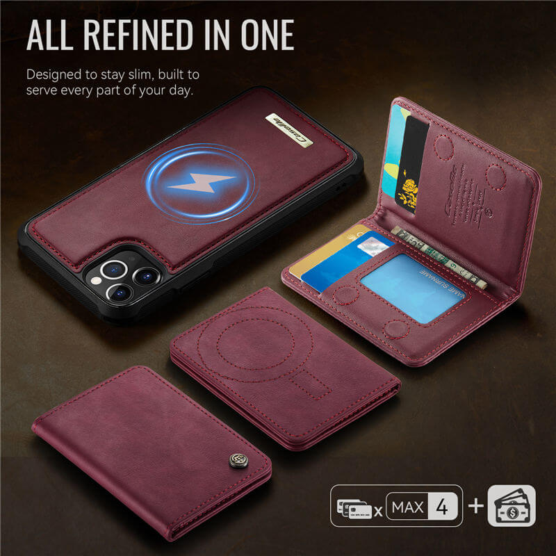 CaseMe iPhone 11 Pro Max 2-in-1 Detachable Magnetic Wallet Case