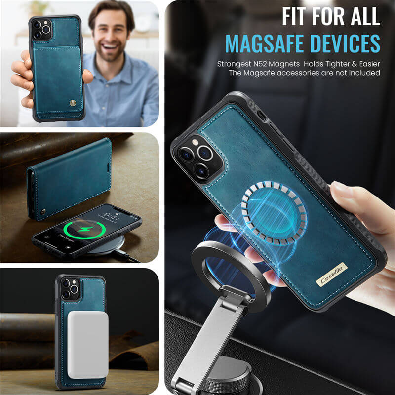 CaseMe iPhone 12/12 Pro 2-in-1 Magnetic Wallet Case