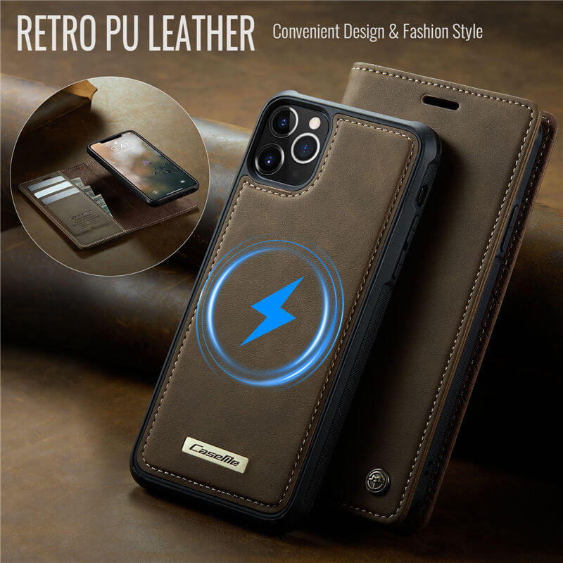 CaseMe iPhone 11 Pro Max 2-in-1 Magnetic Wallet Case