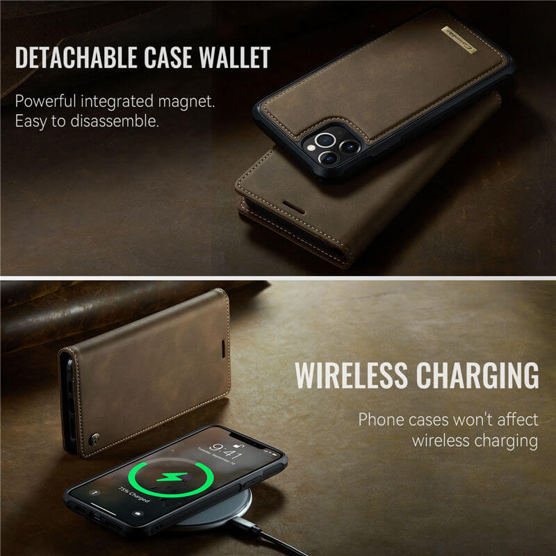 CaseMe iPhone 11 Pro Max 2-in-1 Magnetic Wallet Case