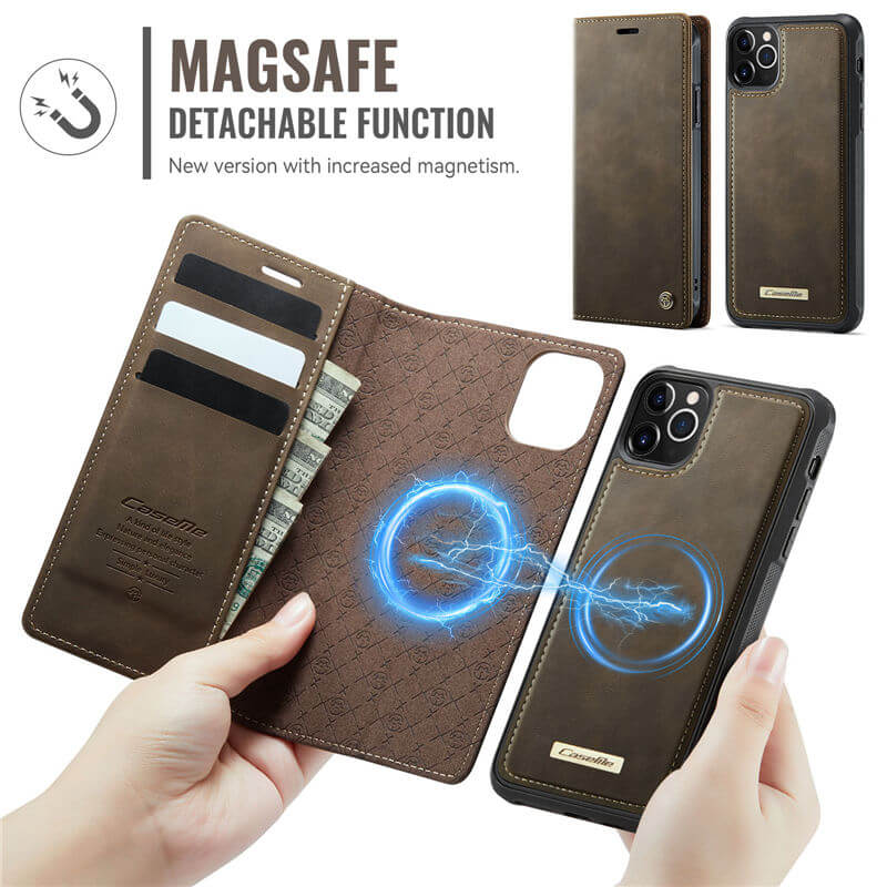 CaseMe iPhone 11 Pro Max 2-in-1 Magnetic Wallet Case