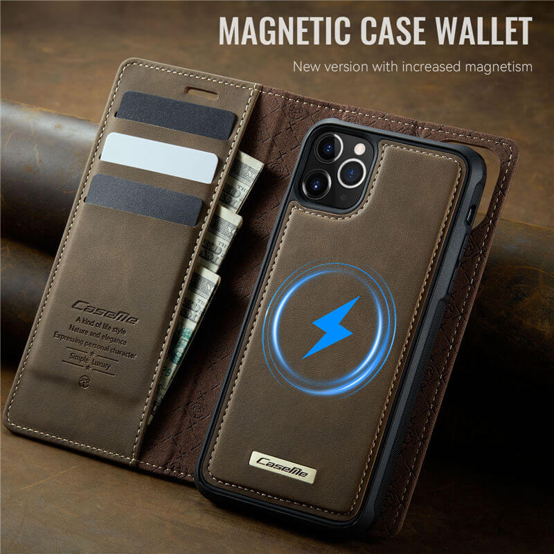 CaseMe iPhone 11 Pro Max 2-in-1 Magnetic Wallet Case