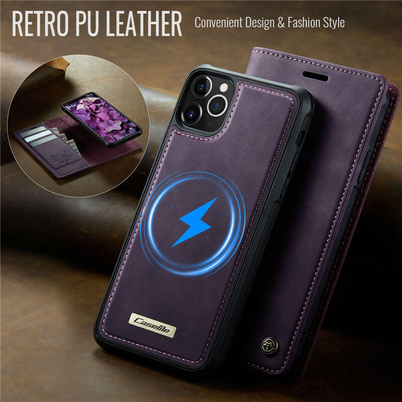 CaseMe iPhone 11 Pro Max 2-in-1 Magnetic Wallet Case