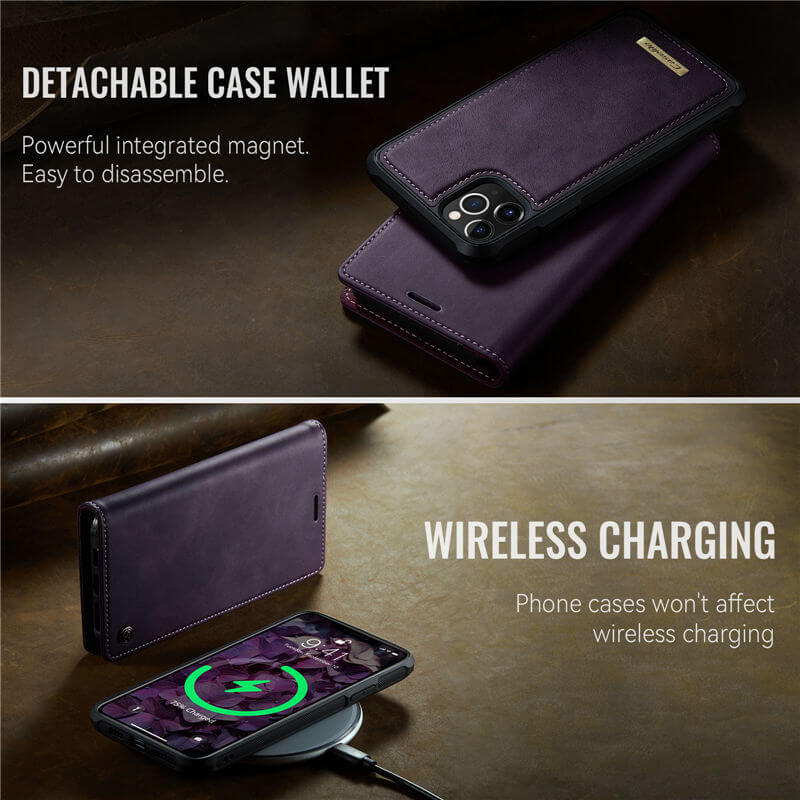 CaseMe iPhone 11 Pro Max 2-in-1 Magnetic Wallet Case