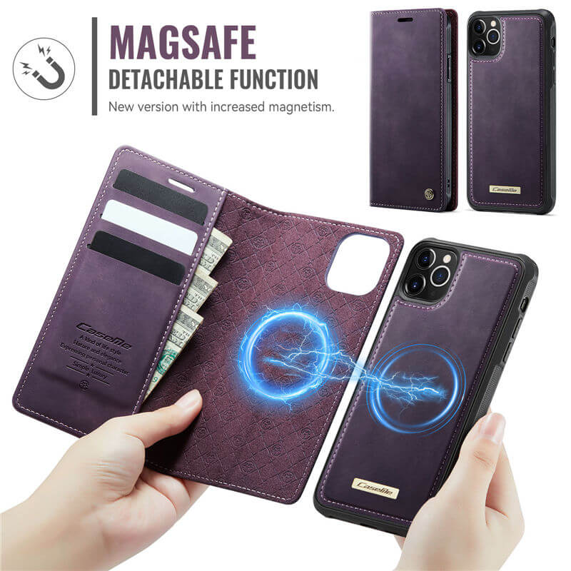 CaseMe iPhone 11 Pro Max 2-in-1 Magnetic Wallet Case