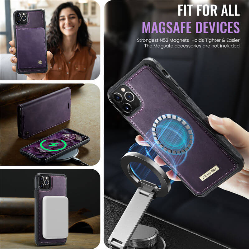 CaseMe iPhone 11 Pro Max 2-in-1 Magnetic Wallet Case