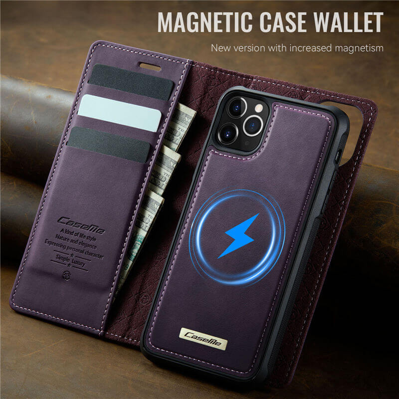 CaseMe iPhone 11 Pro Max 2-in-1 Magnetic Wallet Case