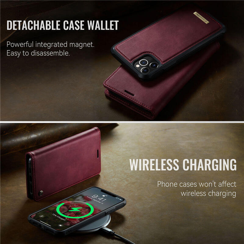 CaseMe iPhone 12/12 Pro 2-in-1 Magnetic Wallet Case