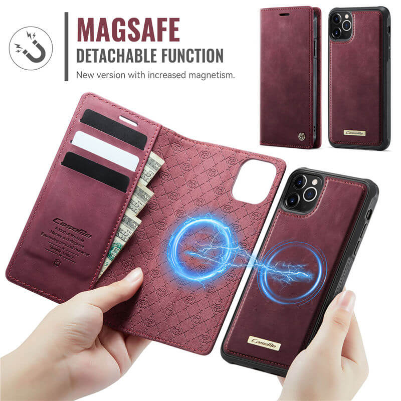 CaseMe iPhone 12/12 Pro 2-in-1 Magnetic Wallet Case