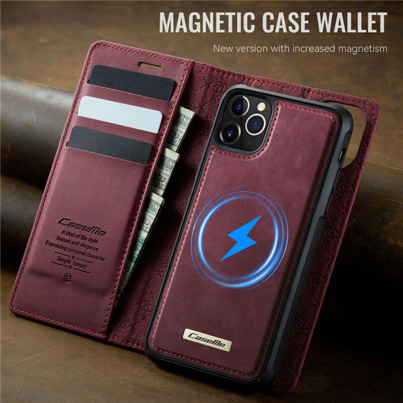 CaseMe iPhone 12/12 Pro 2-in-1 Magnetic Wallet Case