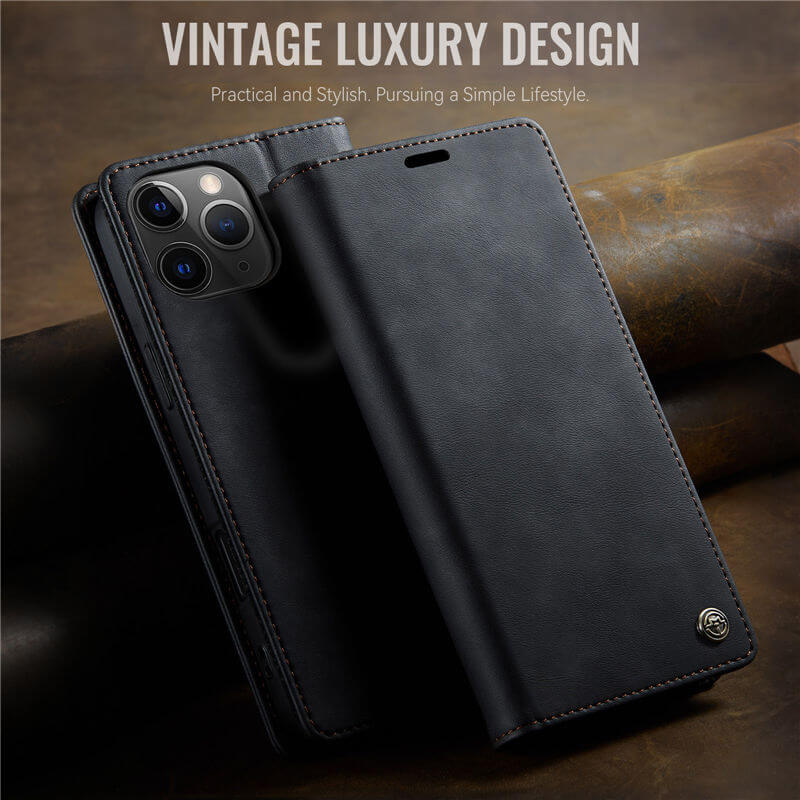 CaseMe iPhone 11 Pro Max Magnetic Wallet Case with RFID Blocking