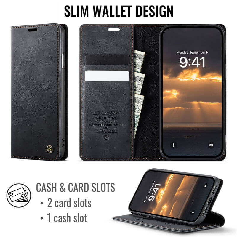 CaseMe iPhone 11 Pro Max Magnetic Wallet Case with RFID Blocking