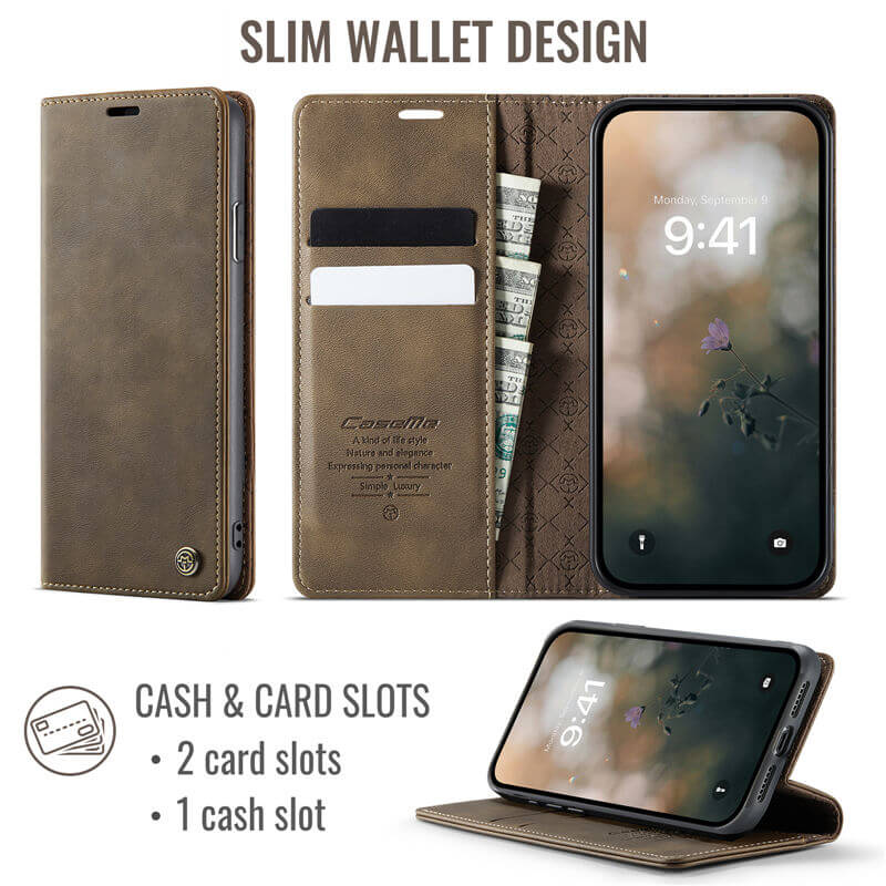 CaseMe iPhone 11 Pro Magnetic Wallet Case with RFID Blocking