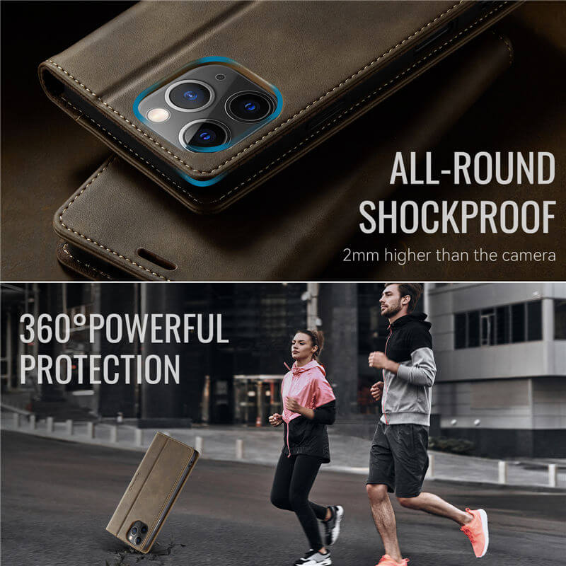 CaseMe iPhone 11 Pro Magnetic Wallet Case with RFID Blocking