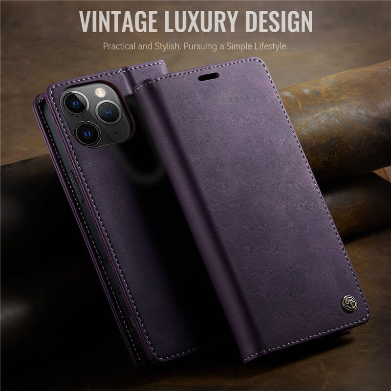 CaseMe iPhone 11 Pro Magnetic Wallet Case with RFID Blocking