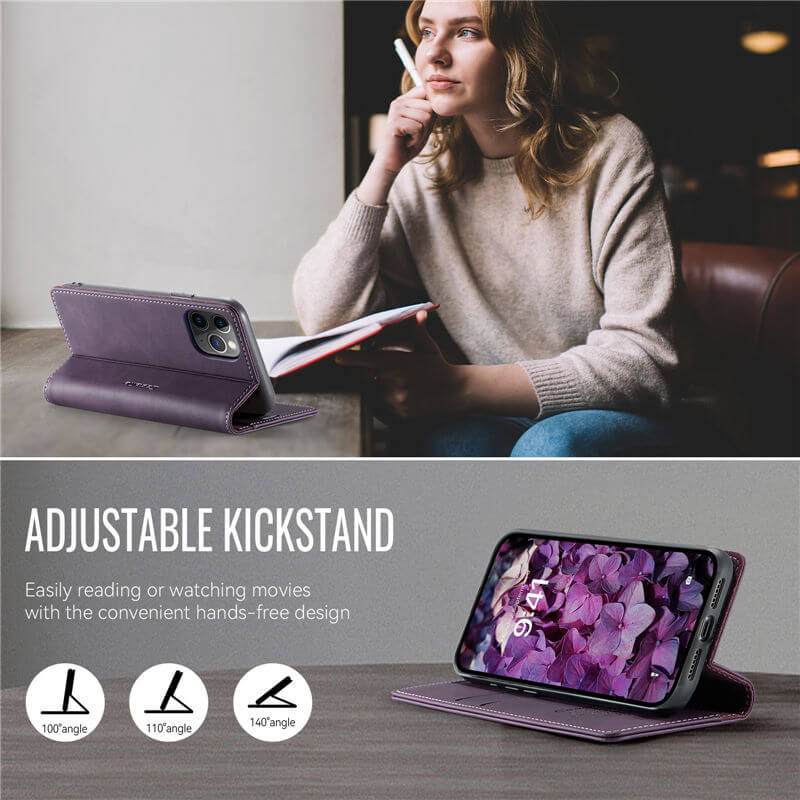 CaseMe iPhone 11 Pro Magnetic Wallet Case with RFID Blocking