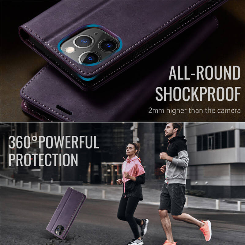 CaseMe iPhone 11 Pro Magnetic Wallet Case with RFID Blocking