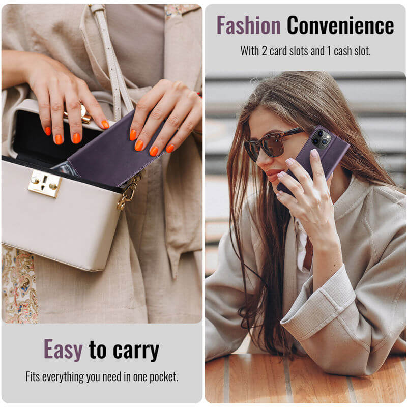 CaseMe iPhone 11 Pro Magnetic Wallet Case with RFID Blocking