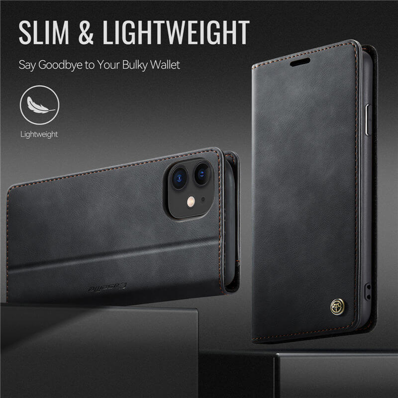CaseMe iPhone 11 Magnetic Wallet Case with RFID Blocking