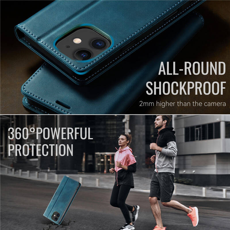 CaseMe iPhone 11 Magnetic Wallet Case with RFID Blocking