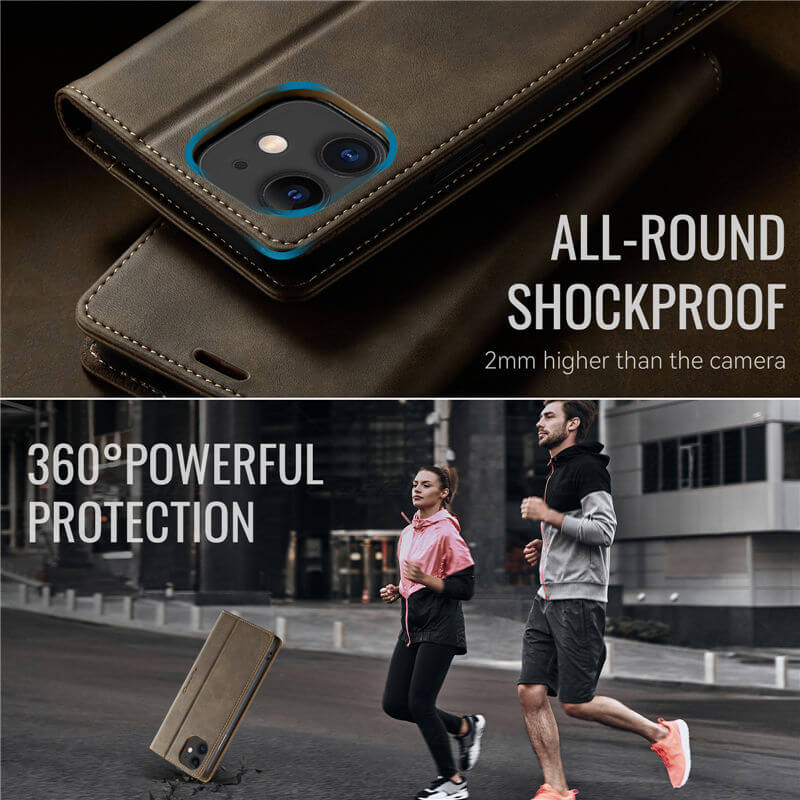 CaseMe iPhone 11 Magnetic Wallet Case with RFID Blocking
