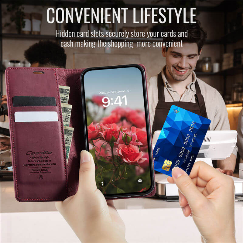CaseMe iPhone 11 Magnetic Wallet Case with RFID Blocking