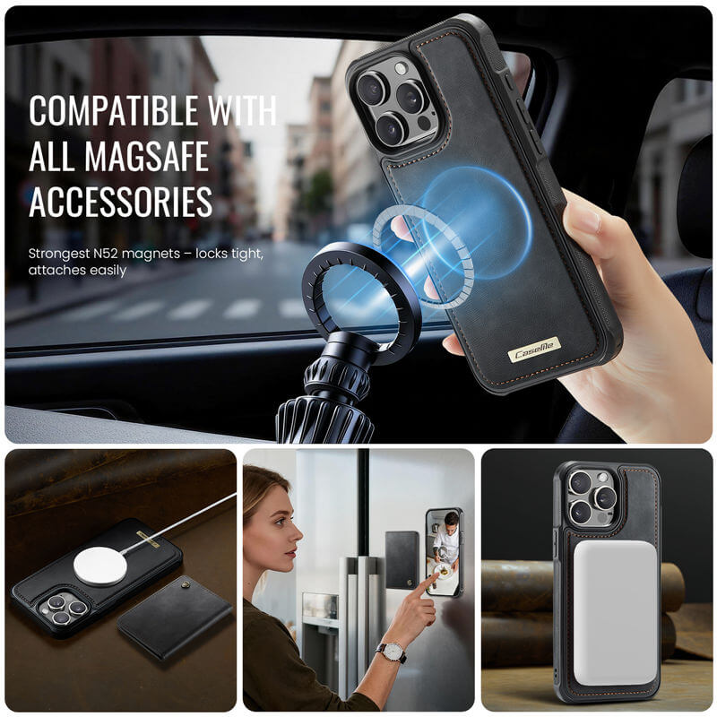 CaseMe iPhone 13 Pro 2-in-1 Detachable Magnetic Wallet Case
