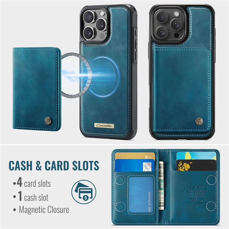 CaseMe iPhone 13 Pro 2-in-1 Detachable Magnetic Wallet Case