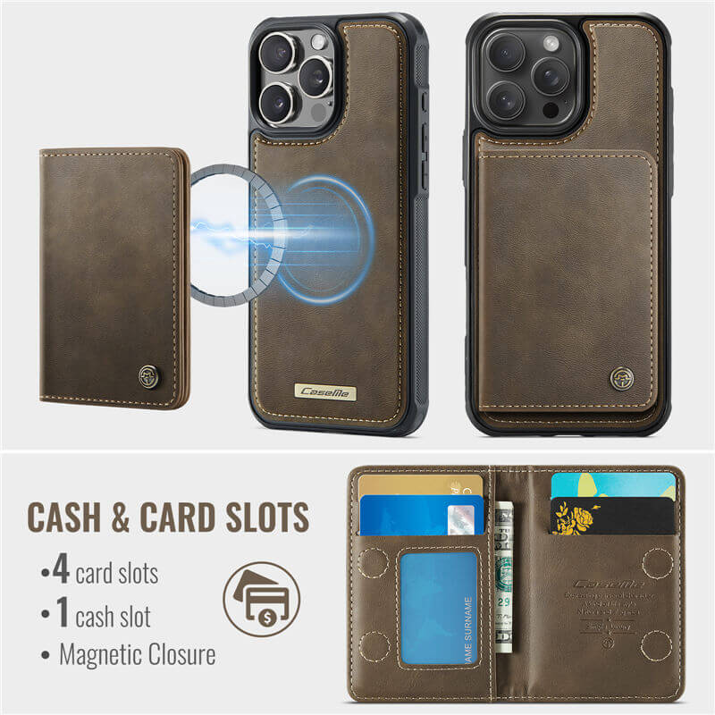 CaseMe iPhone 13 Pro 2-in-1 Detachable Magnetic Wallet Case