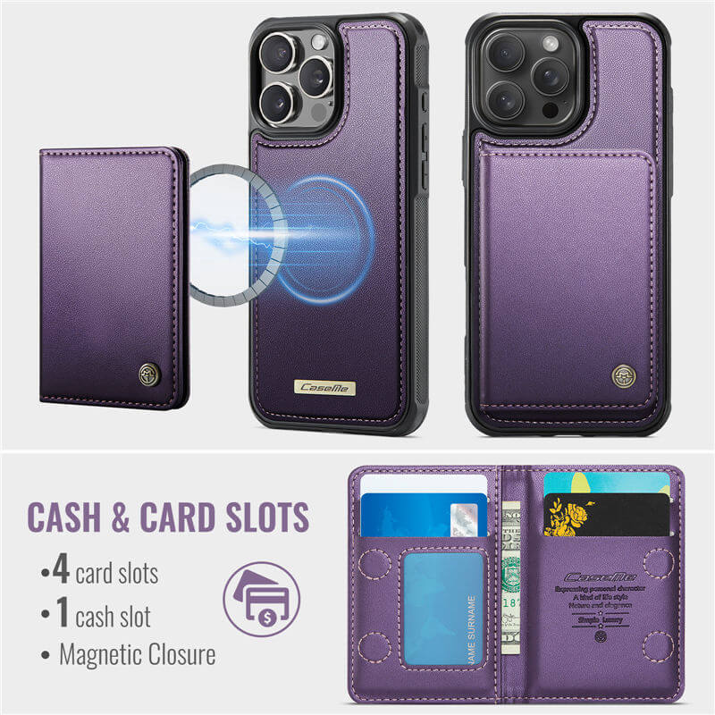 CaseMe iPhone 13 Pro 2-in-1 Detachable Magnetic Wallet Case