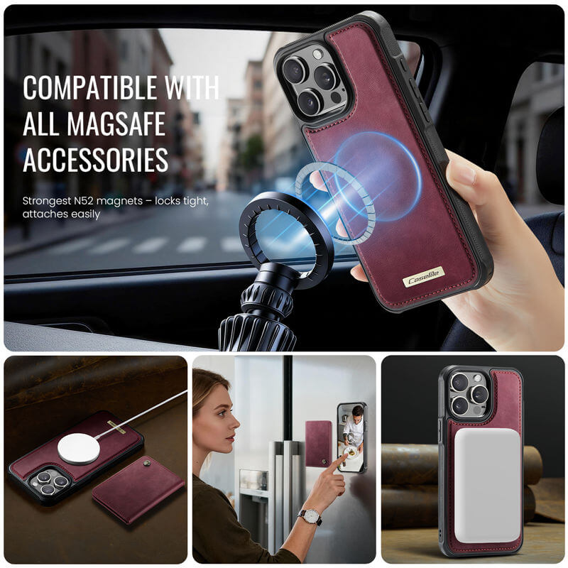 CaseMe iPhone 13 Pro 2-in-1 Detachable Magnetic Wallet Case
